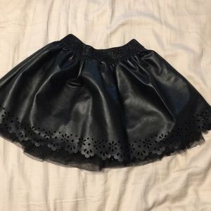 Faux leather skirt